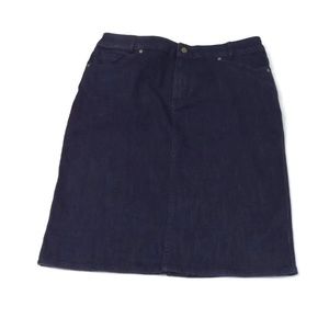 COLDWATER Creek Dark Denim Jean  Skirt Size 10